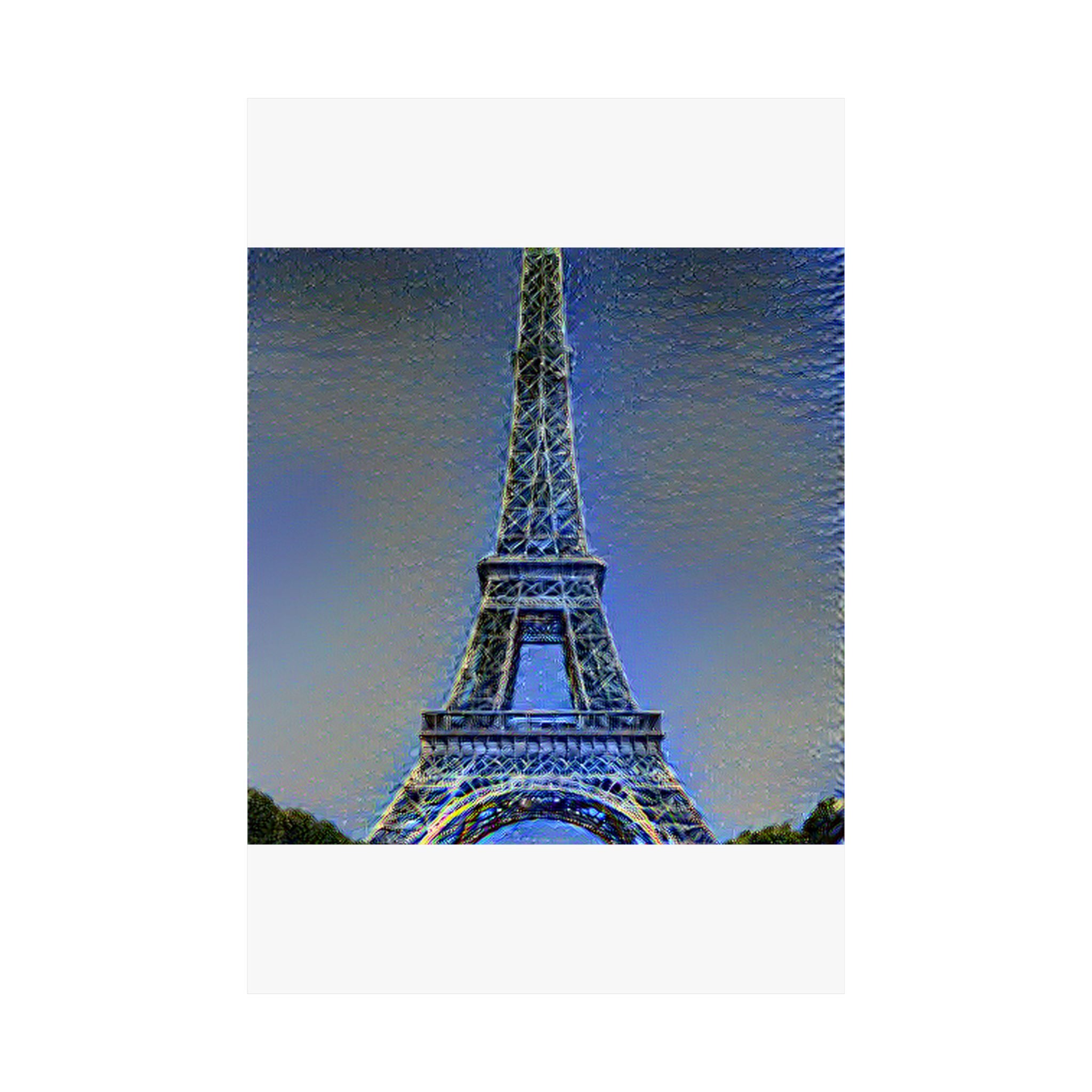 Eiffel Tower in Starry Night Style | Vincent van Gogh Inspired Art