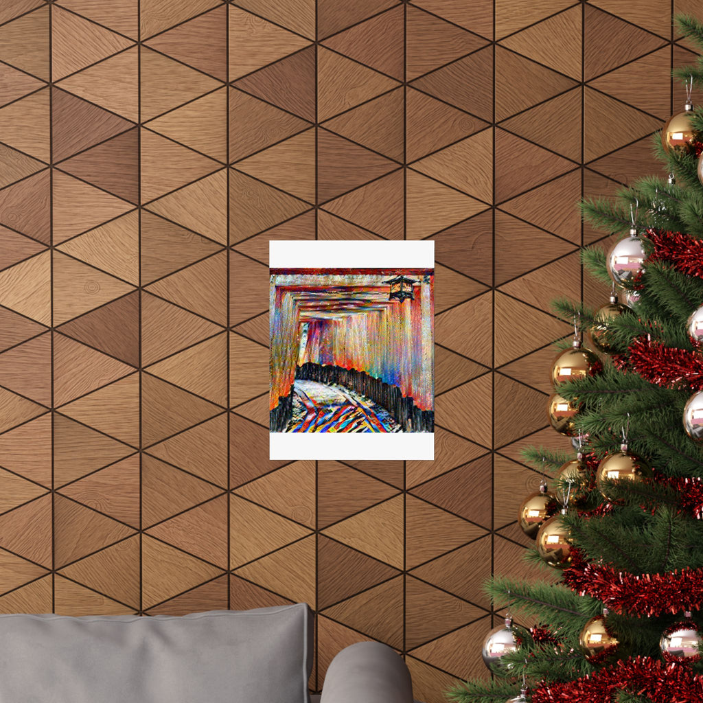 Fushimi Inari Shrine in Composition VII Style | Wassily Kandinsky Inspired Art