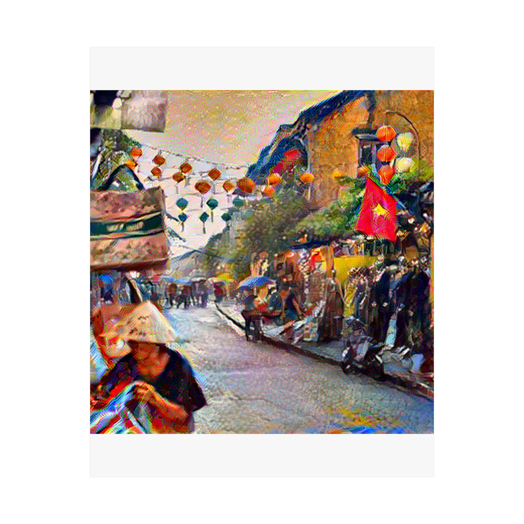 Hoi An Ancient Town in Composition VII Style | Wassily Kandinsky Inspired Art