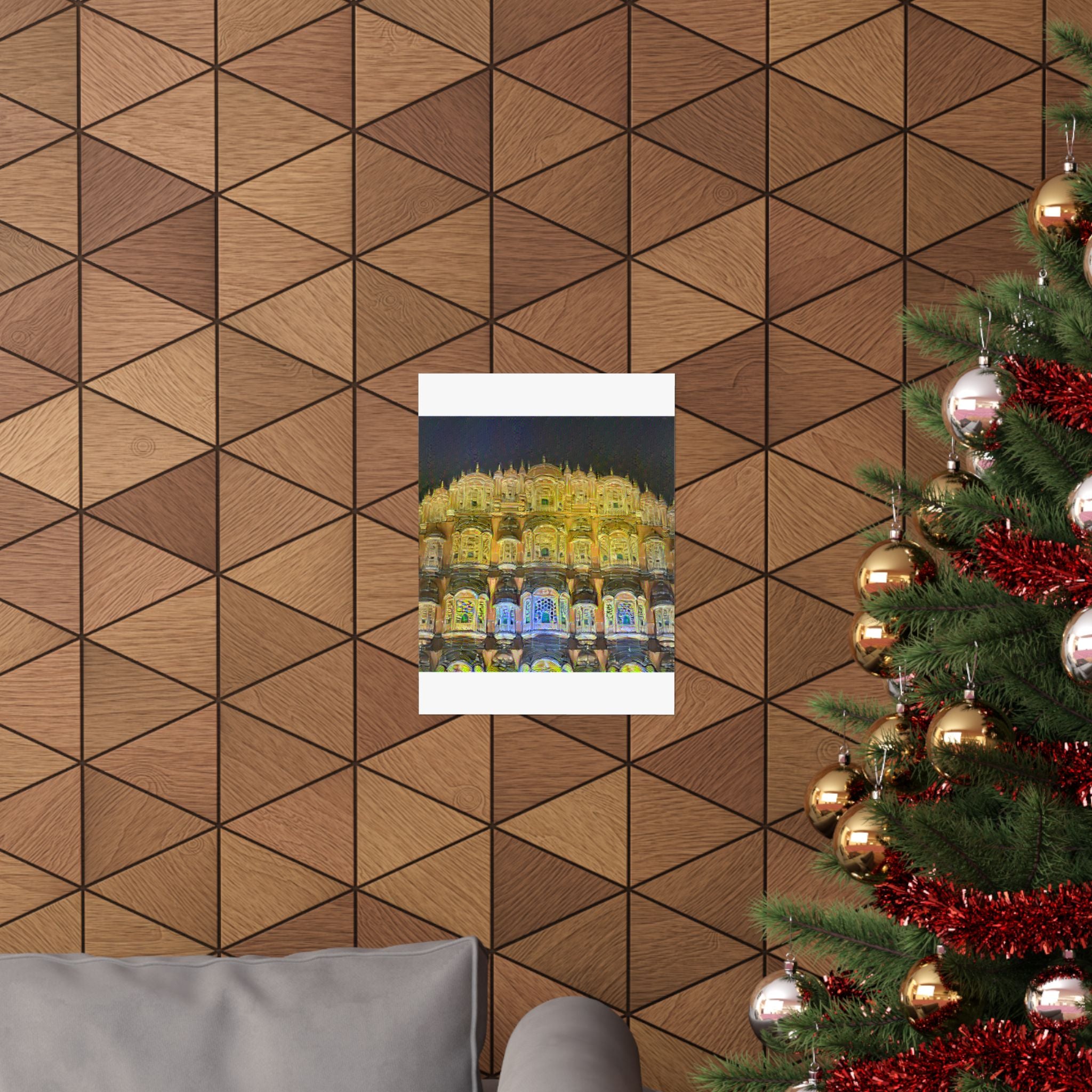 Hawa Mahal in Cafe Terrace at Night Style | Vincent van Gogh Inspired Art