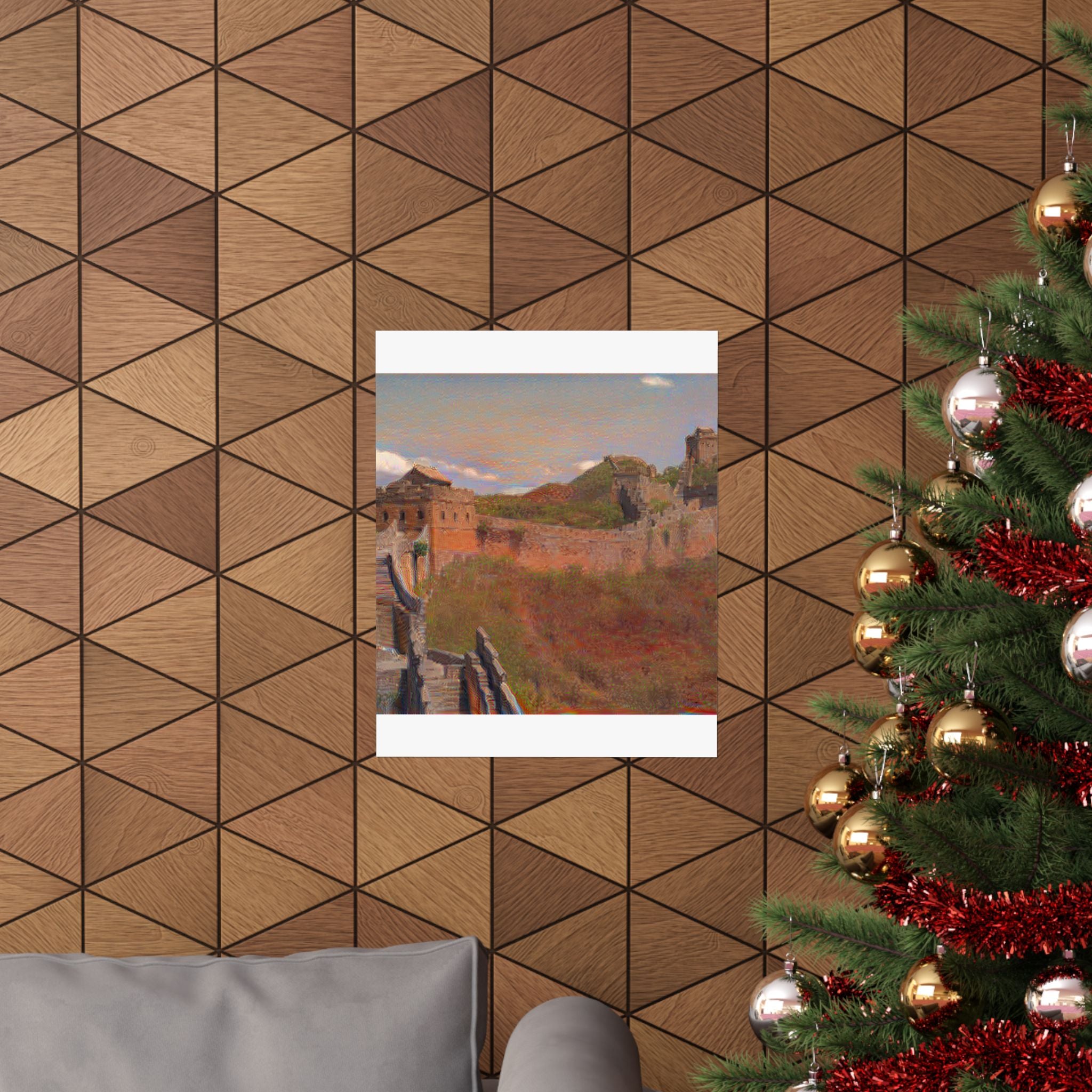 Great Wall in The Scream Style - Poster Print