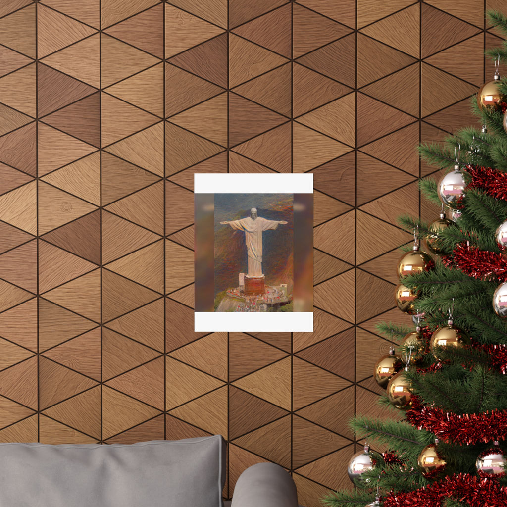 Christ the Redeemer in The Scream Style - Art Poster Print