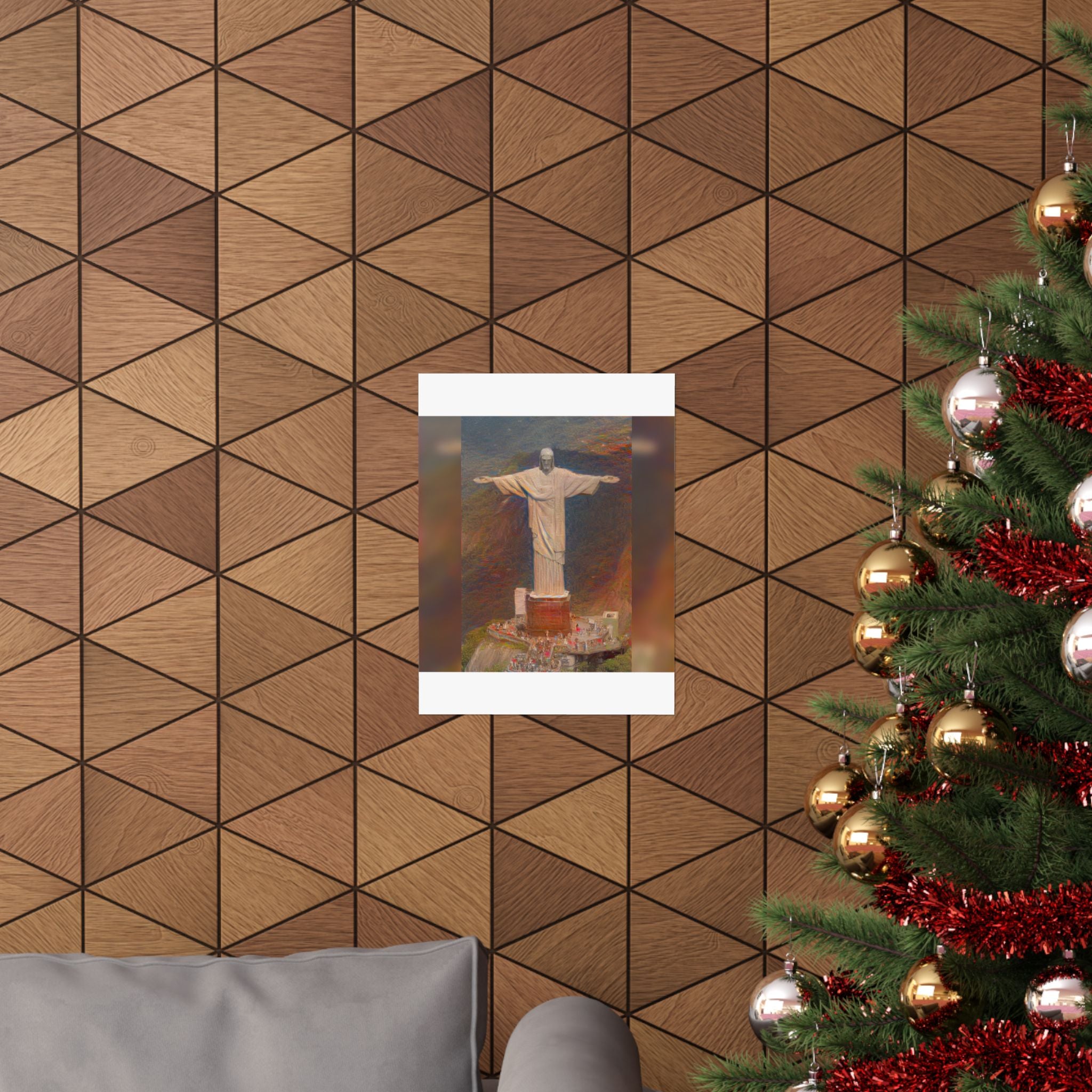 Christ the Redeemer in The Scream Style - Art Poster Print