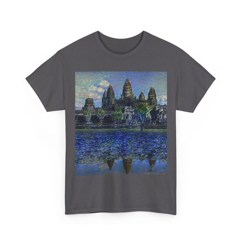 Angkor Wat in Starry Night Style | Vincent van Gogh Inspired Art