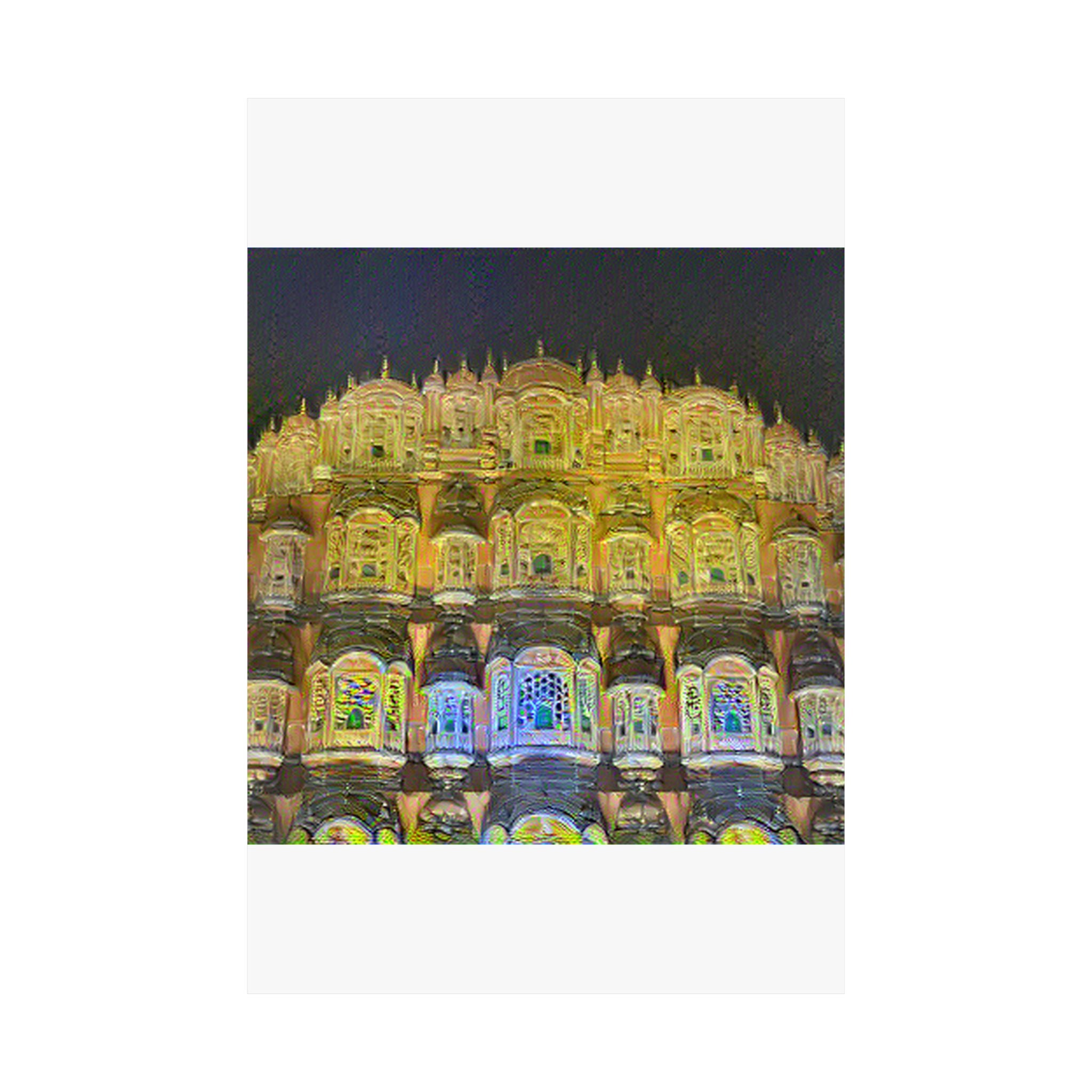 Hawa Mahal in Cafe Terrace at Night Style | Vincent van Gogh Inspired Art