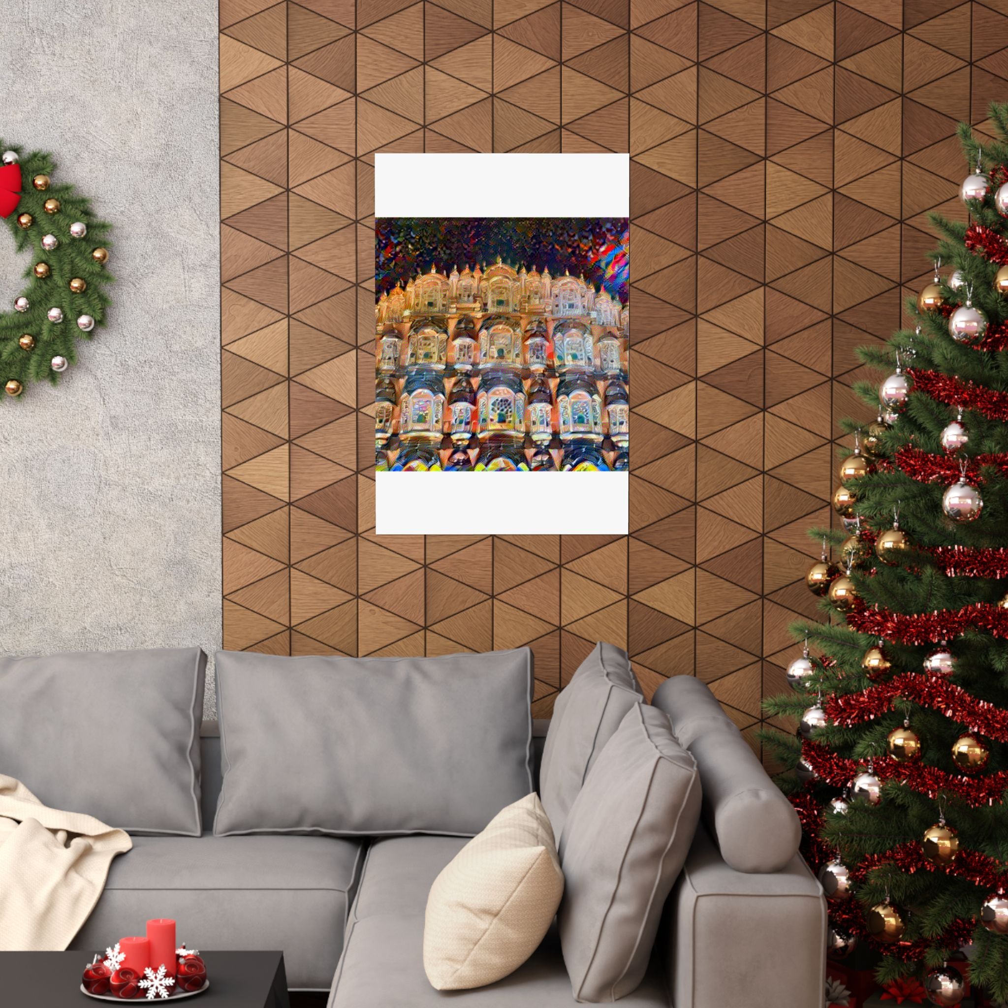 Hawa Mahal in Composition VII Style | Wassily Kandinsky Inspired Art