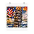 Leaning Tower of Pisa in Composition VII Style | Wassily Kandinsky Inspired Art