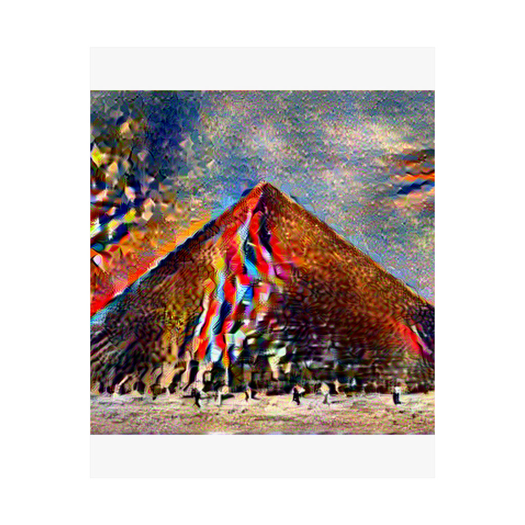 Pyramids Giza in Composition Vii Style - Poster Print