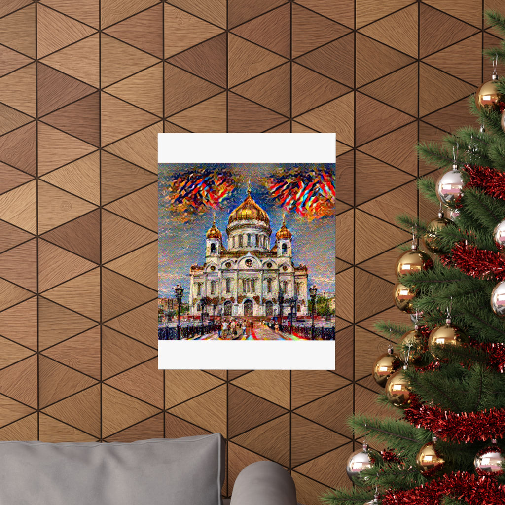 St Basils in Composition Vii Style - Poster Print