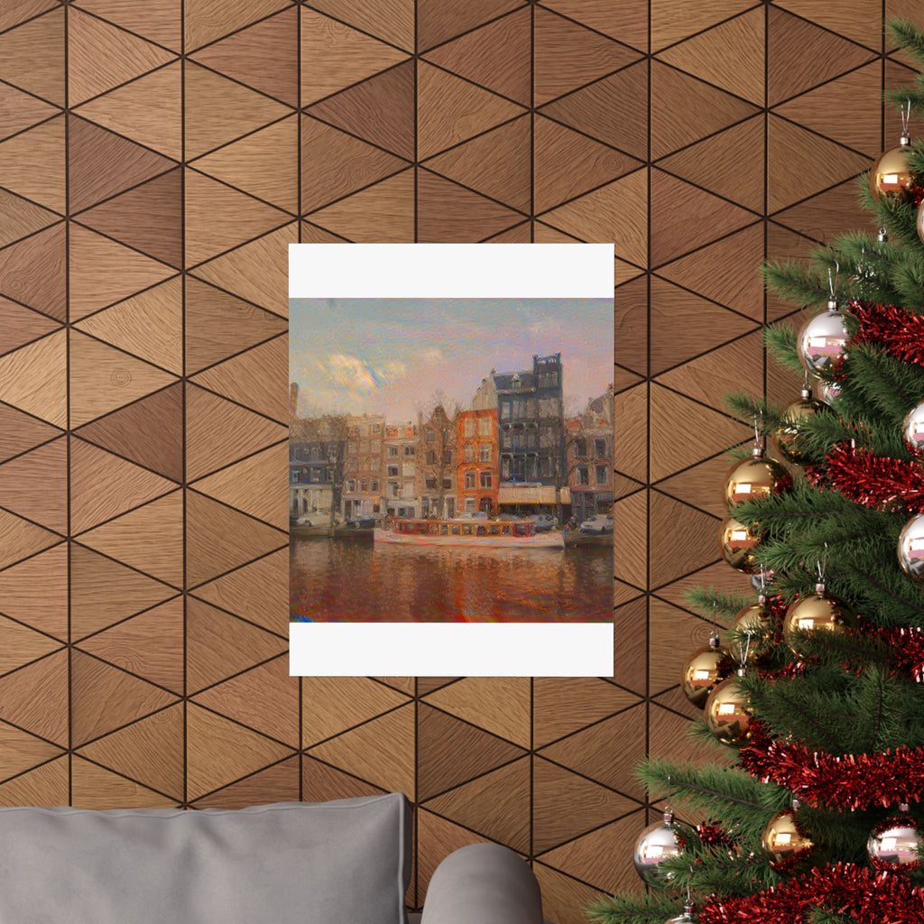 Amsterdam Canal Ring in The Scream Style | Edvard Munch Inspired Art