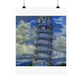 Tower Of Pisa in Starry Night Style - Poster Print