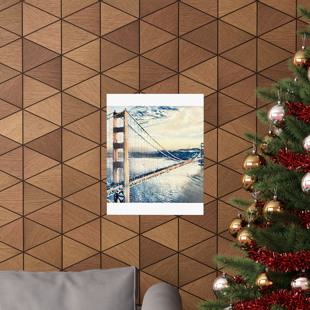 Golden Gate Bridge in The Great Wave off Kanagawa Style | Katsushika Hokusai Inspired Art