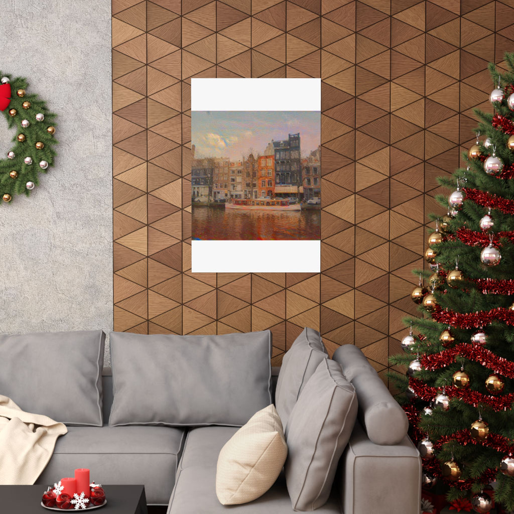 Amsterdam Canal Ring in The Scream Style | Edvard Munch Inspired Art