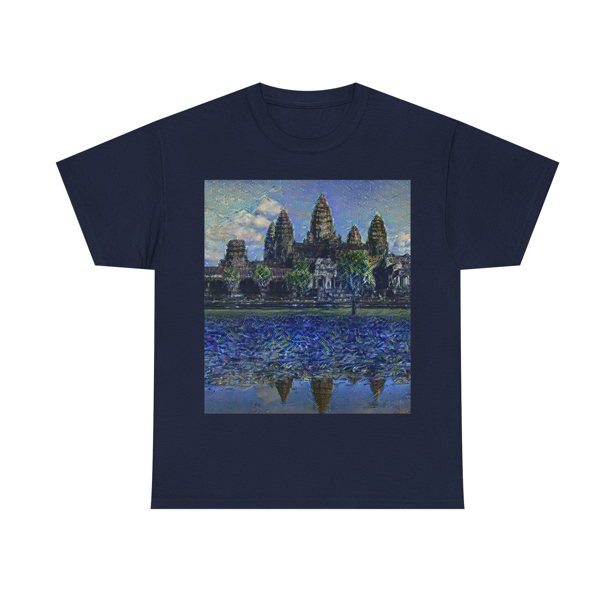 Angkor Wat in Starry Night Style | Vincent van Gogh Inspired Art
