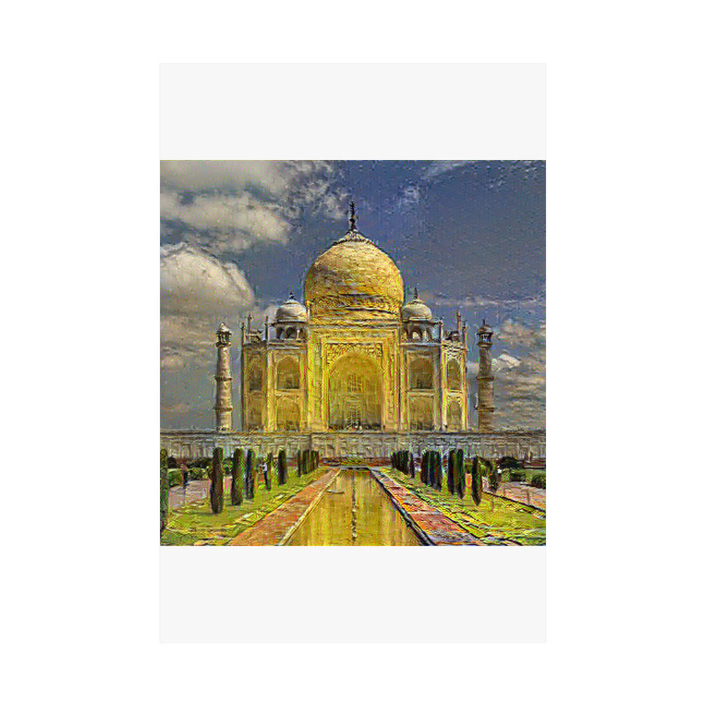 Taj Mahal in Cafe Terrace Style - Poster Print