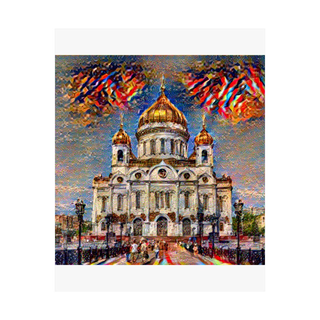 St Basils in Composition Vii Style - Poster Print