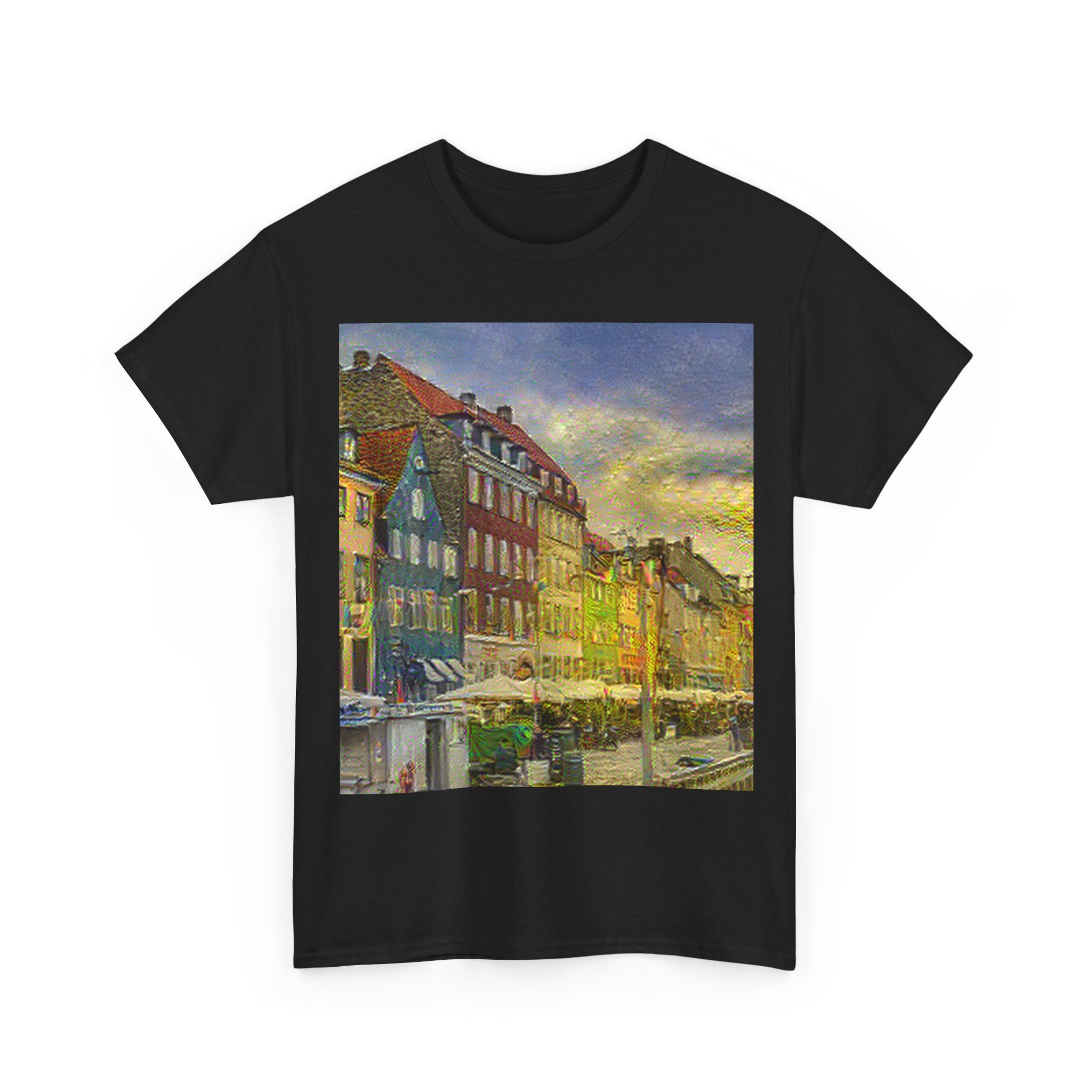 Nyhavn in Cafe Terrace at Night Style | Vincent van Gogh Inspired Art