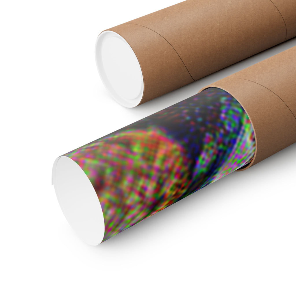 Santorini in Composition Vii Style - Poster Print