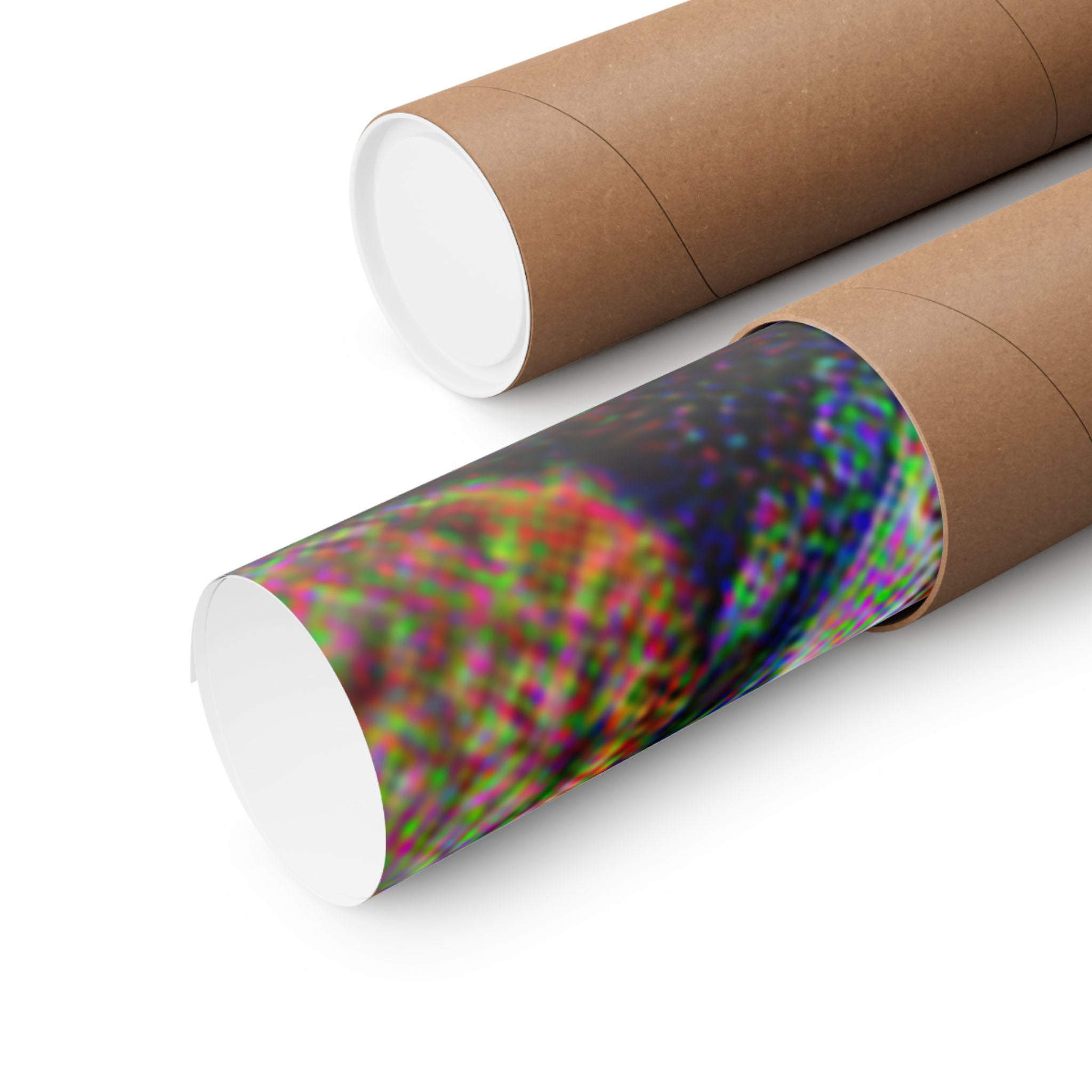 Santorini in Composition Vii Style - Poster Print