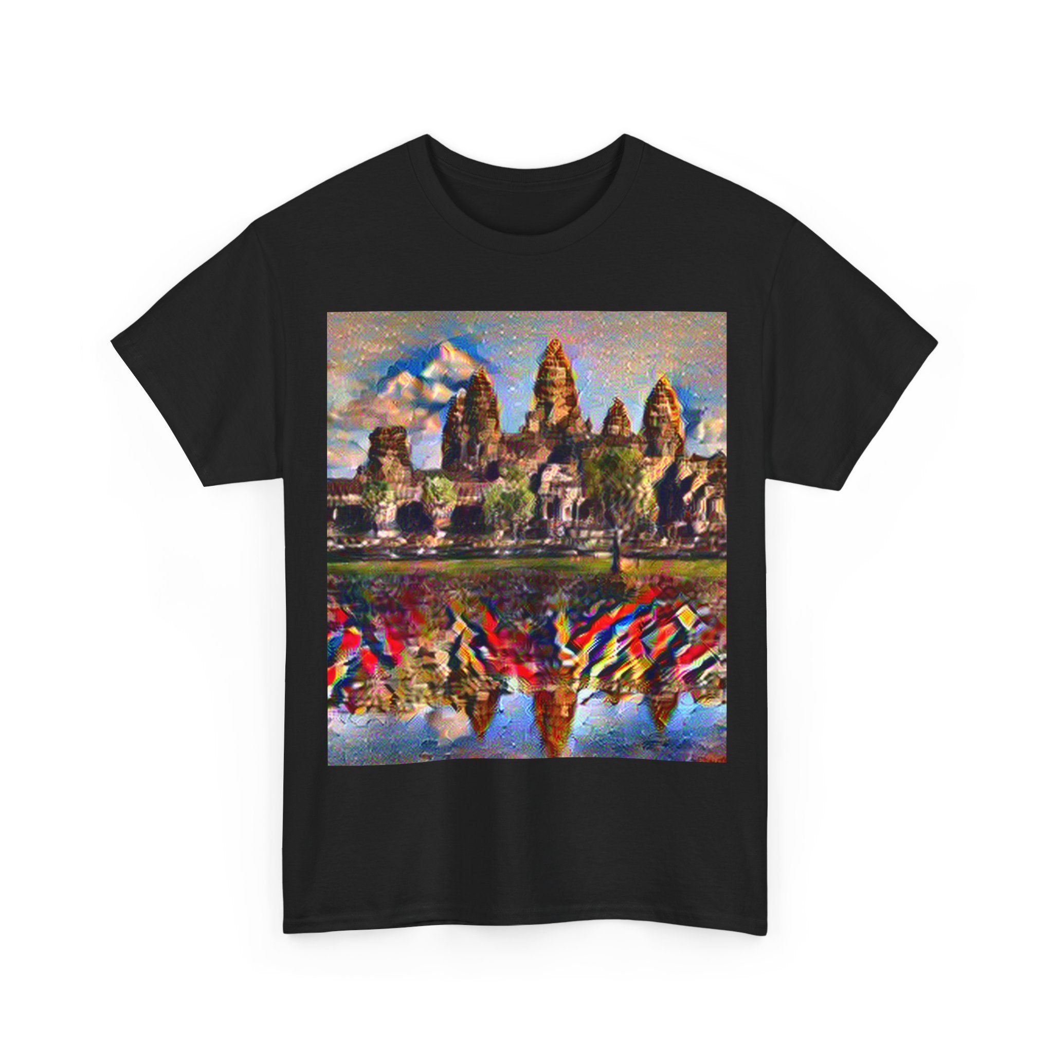 Angkor Wat in Composition VII Style | Wassily Kandinsky Inspired Art