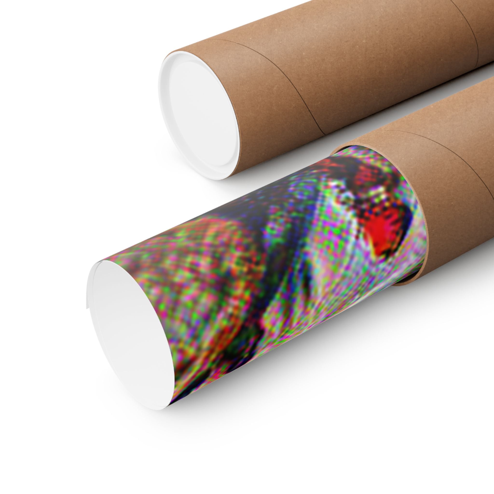 Santorini in Composition Vii Style - Poster Print