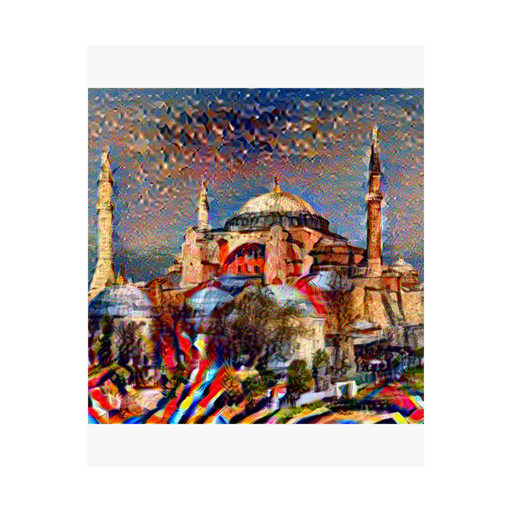 Hagia Sophia in Composition VII Style | Wassily Kandinsky Inspired Art