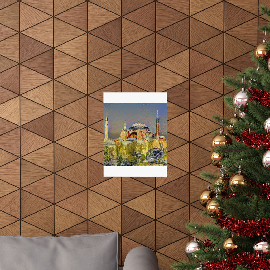 Hagia Sophia in Cafe Terrace at Night Style | Vincent van Gogh Inspired Art