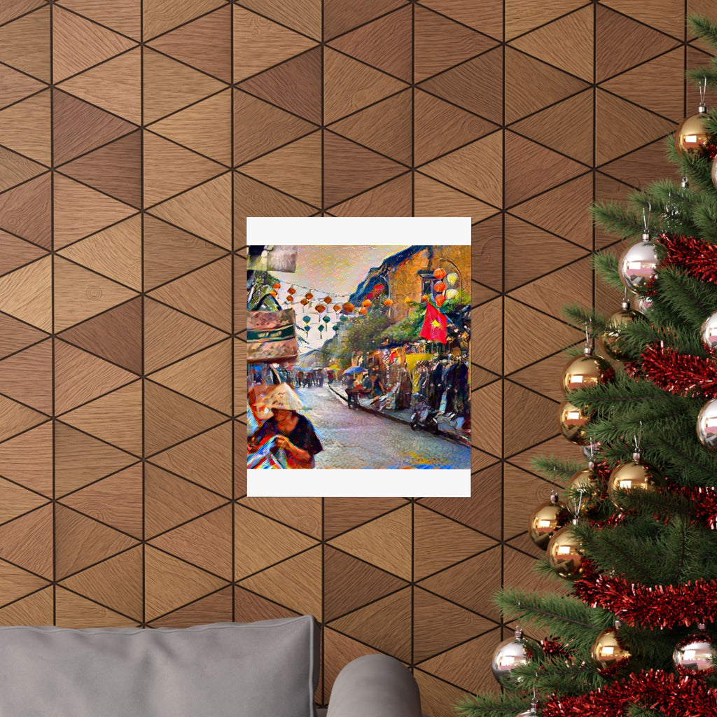 Hoi An Ancient Town in Composition VII Style | Wassily Kandinsky Inspired Art