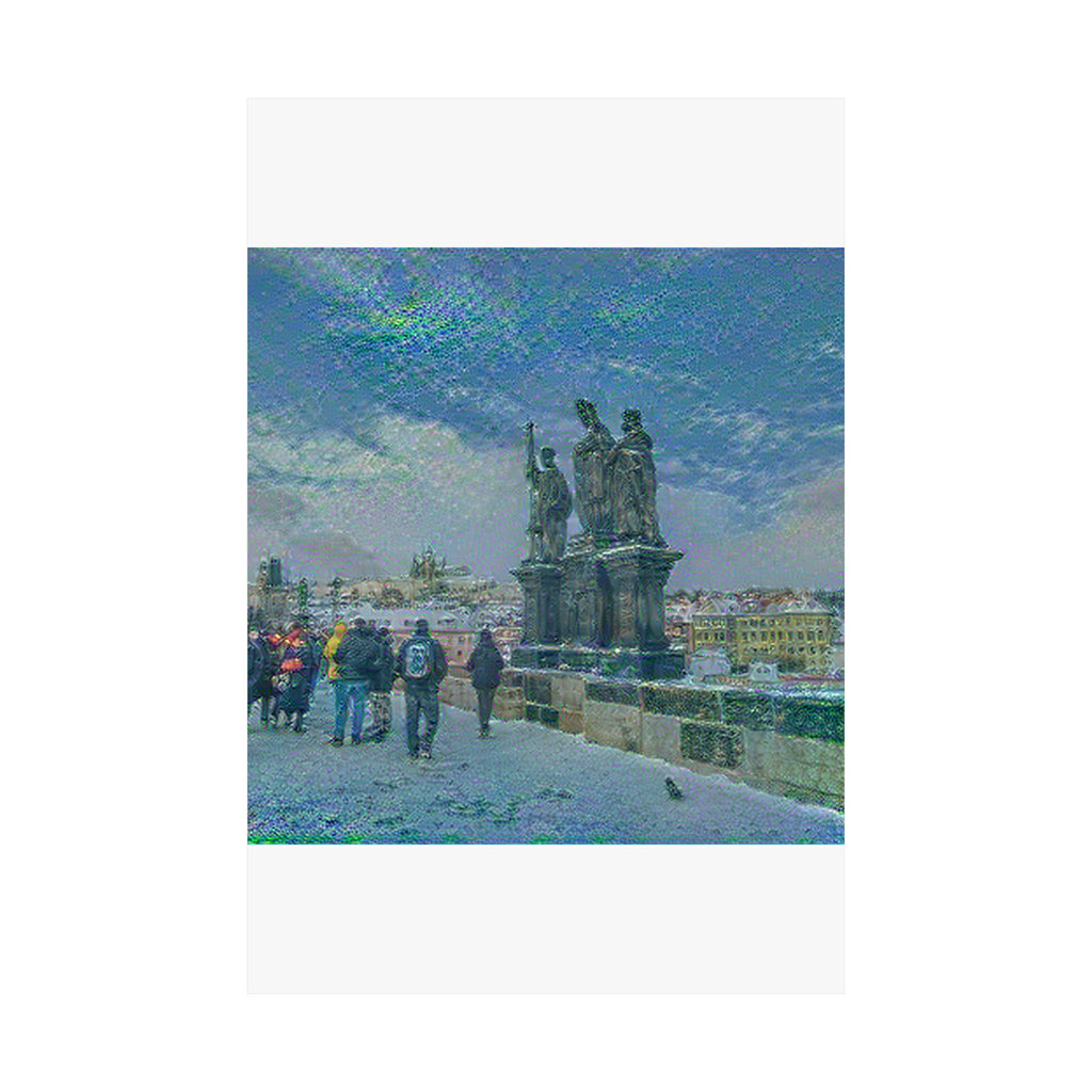 Charles Bridge in Water Lilies Style | Claude Monet Inspired Art