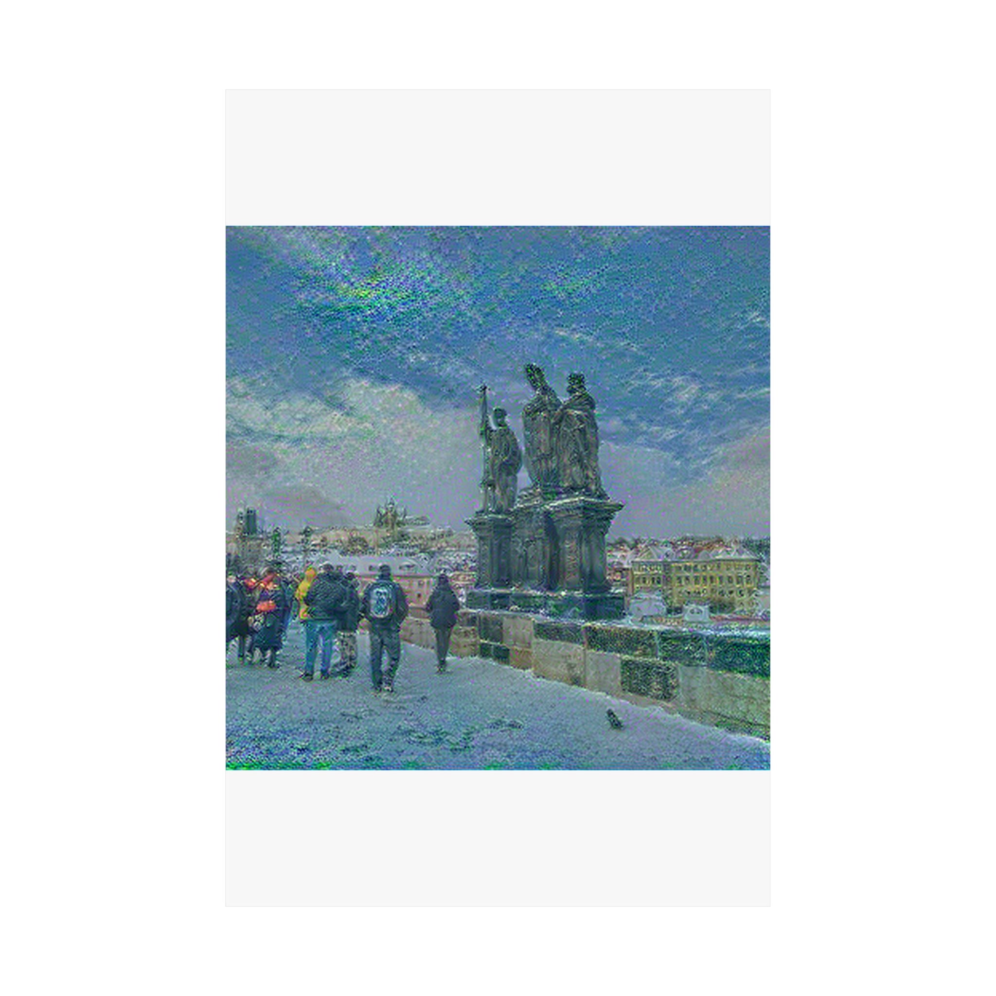 Charles Bridge in Water Lilies Style | Claude Monet Inspired Art