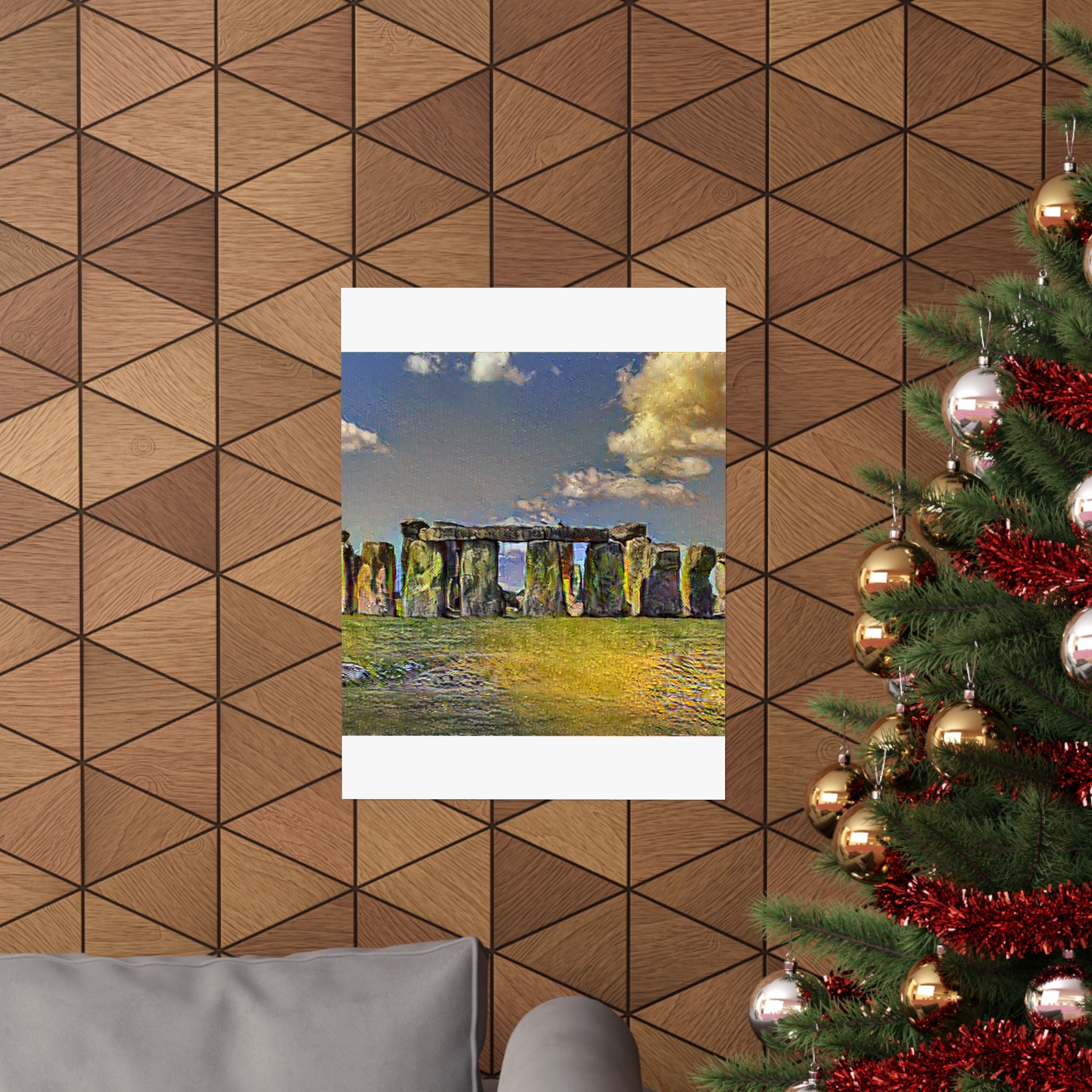 Stonehenge in Cafe Terrace at Night Style | Vincent van Gogh Inspired Art