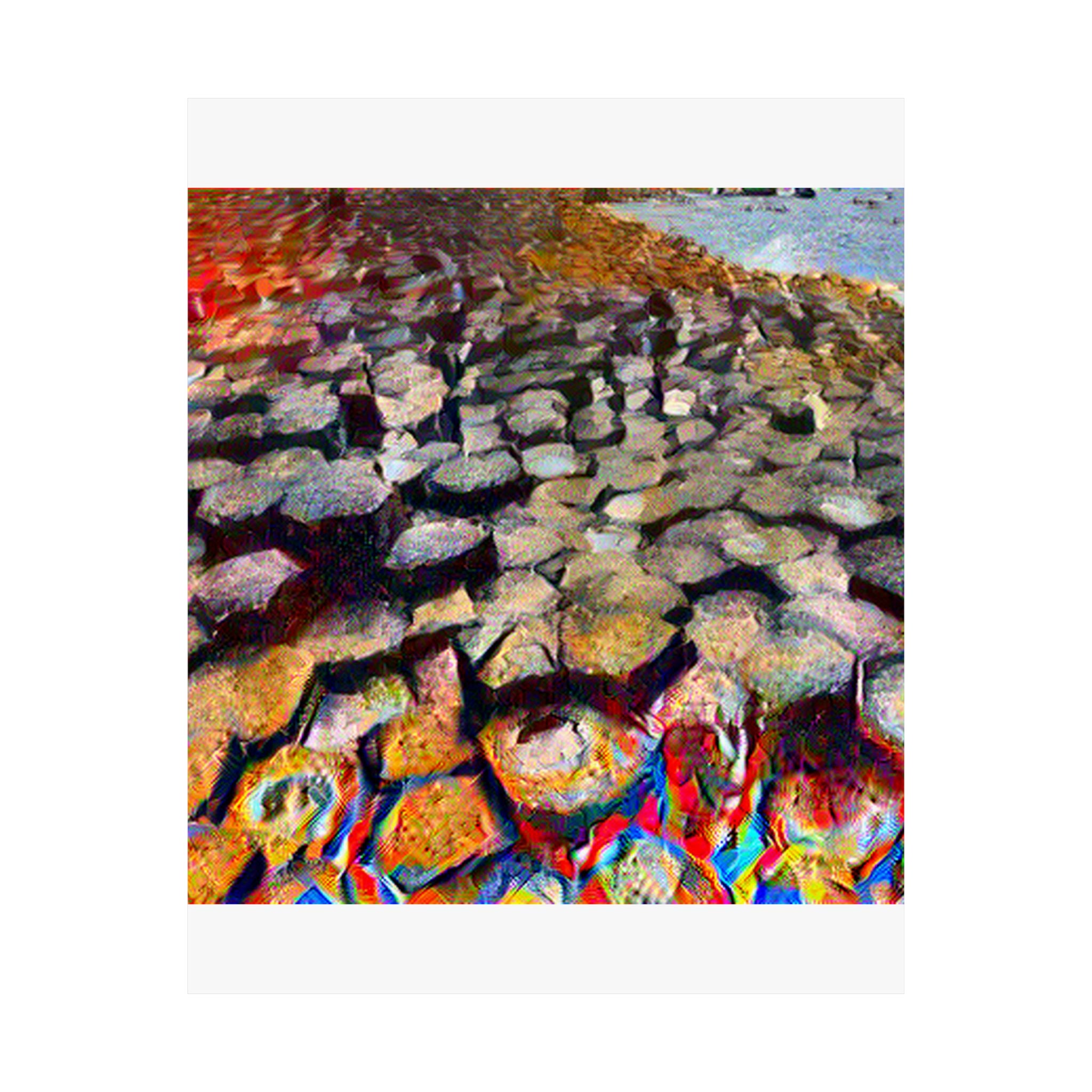 Giant's Causeway in Composition VII Style | Wassily Kandinsky Inspired Art