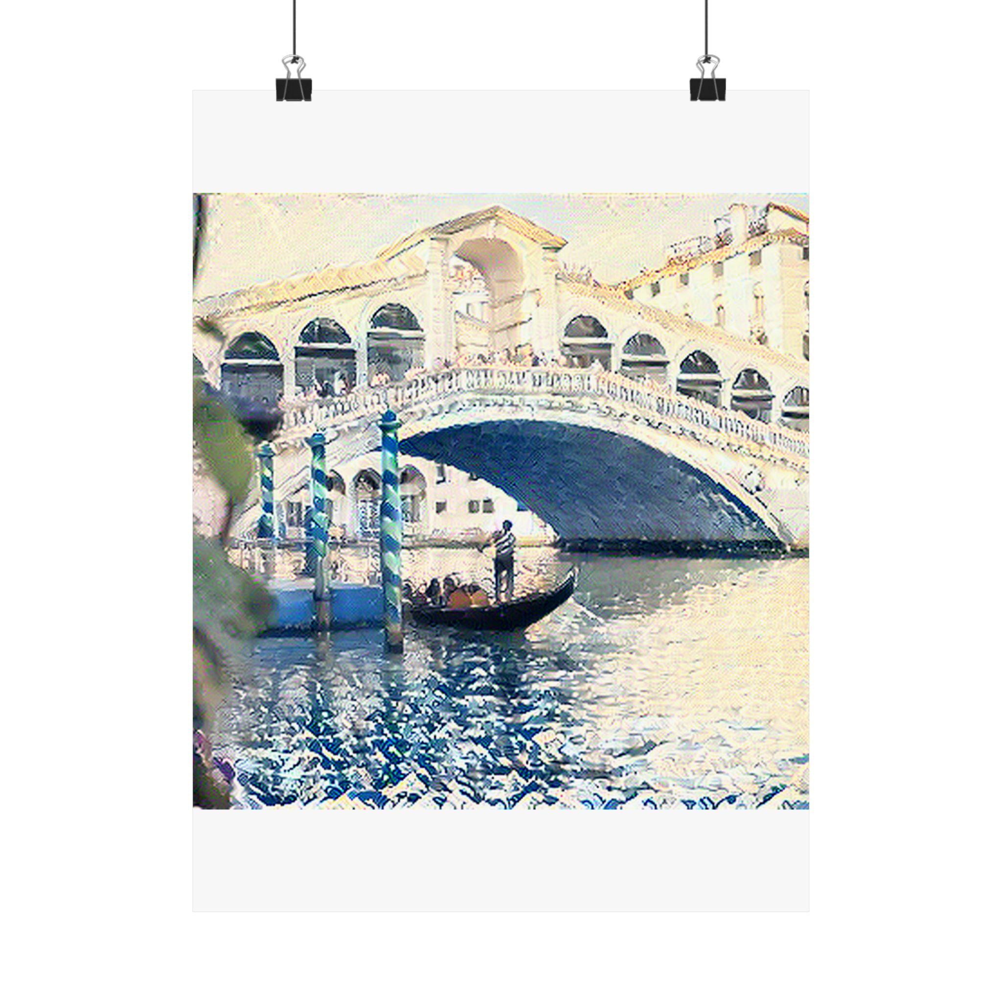 Rialto Bridge in The Great Wave off Kanagawa Style | Katsushika Hokusai Inspired Art