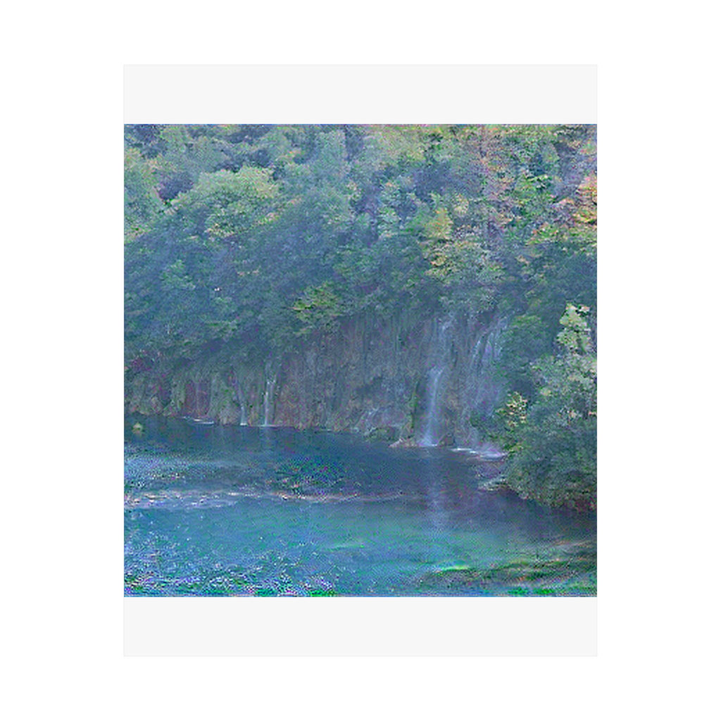Plitvice Lakes in Water Lilies Style | Claude Monet Inspired Art