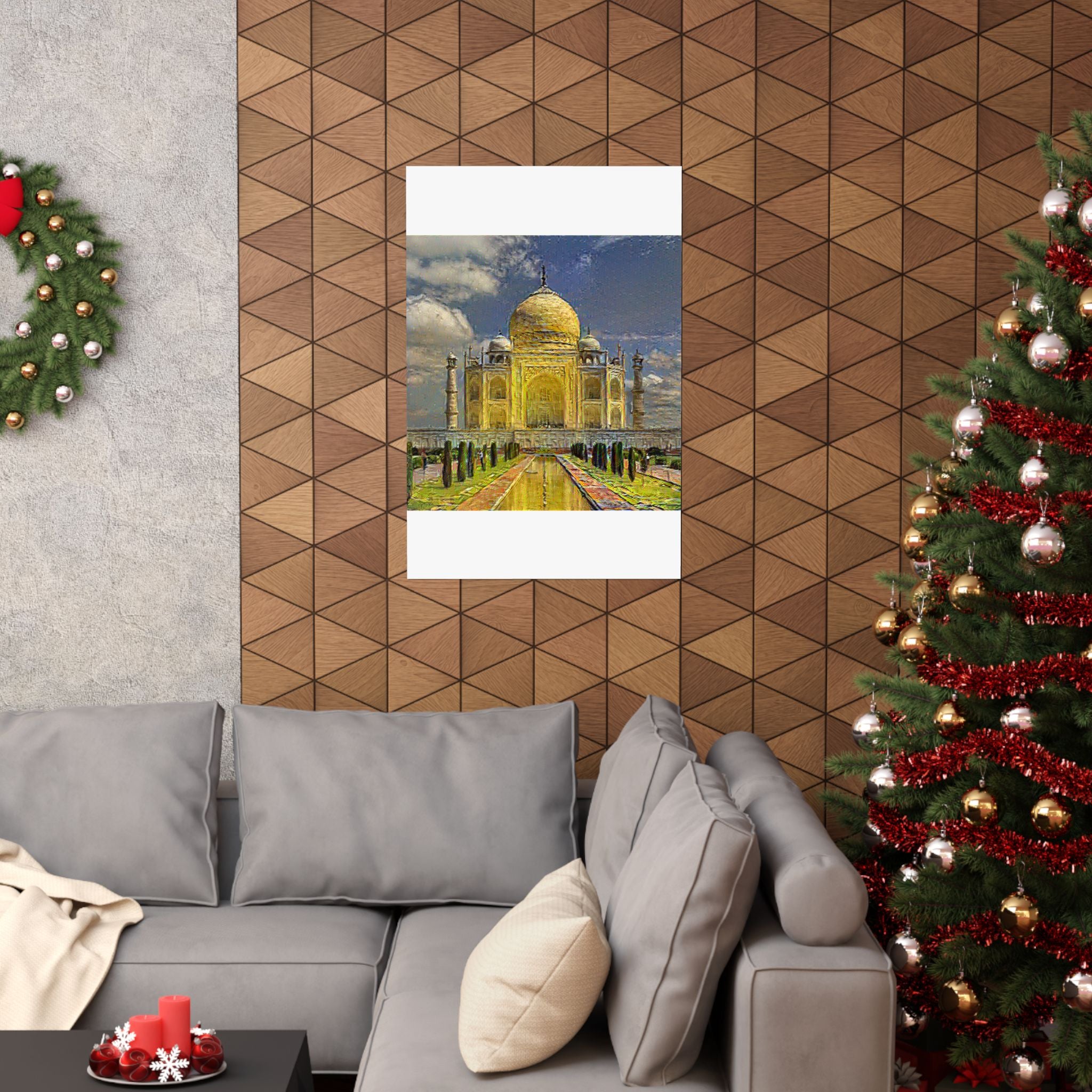 Taj Mahal in Cafe Terrace Style - Poster Print
