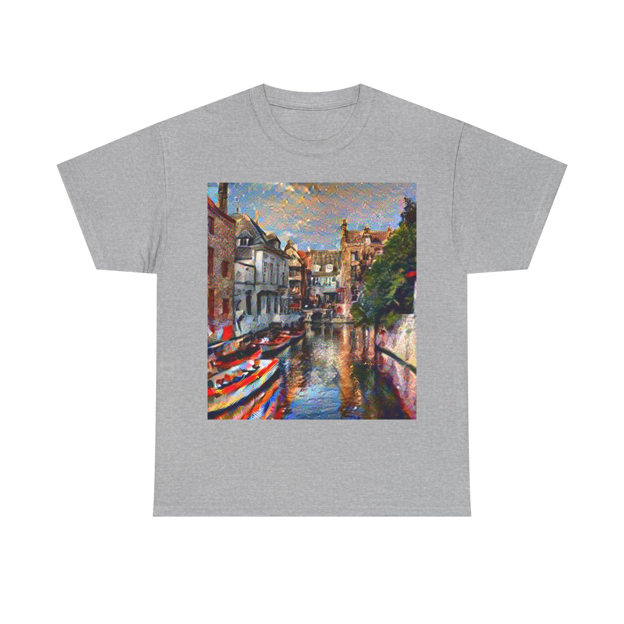 Bruges Medieval Center in Composition VII Style | Wassily Kandinsky Inspired Art