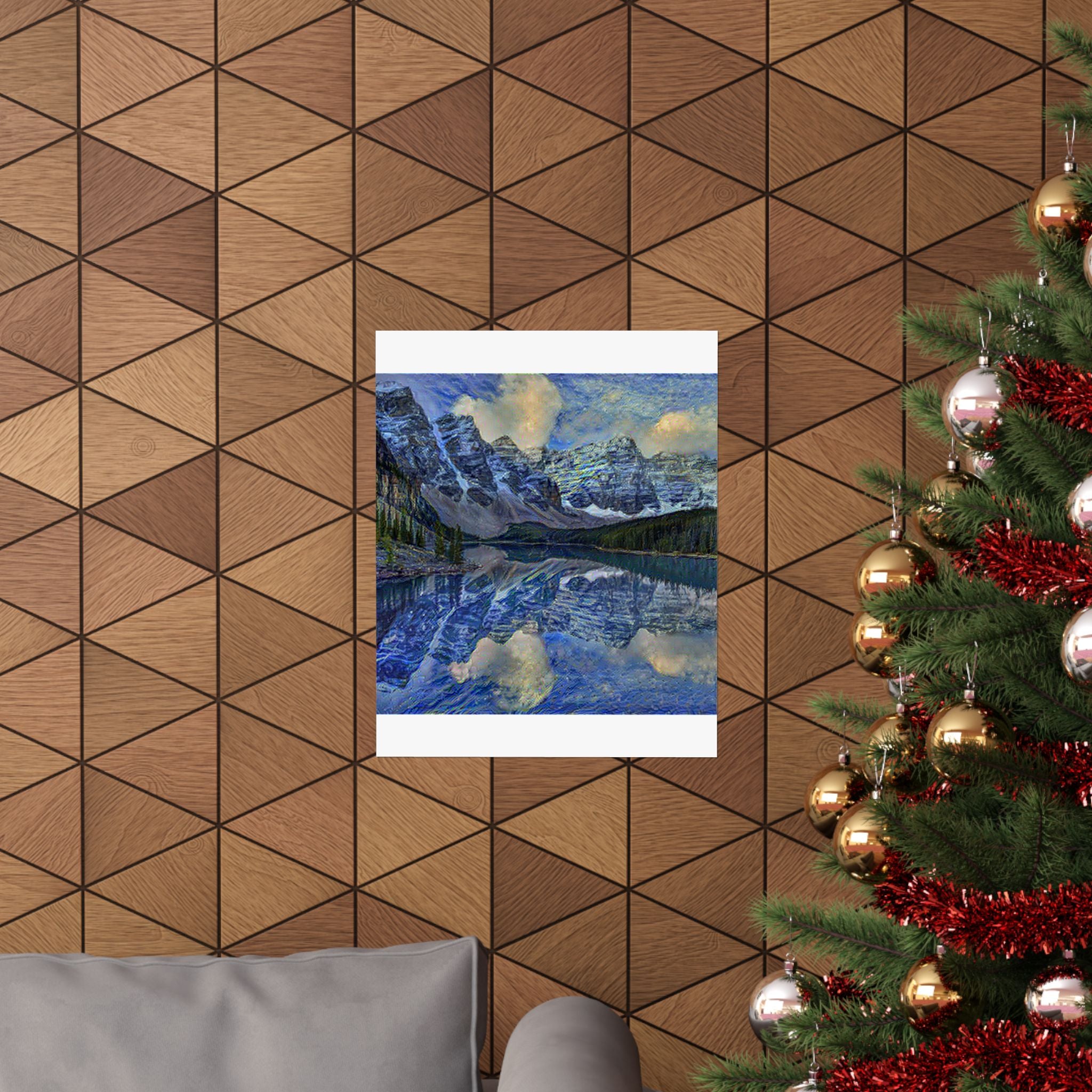 Moraine Lake in Starry Night Style | Vincent van Gogh Inspired Art