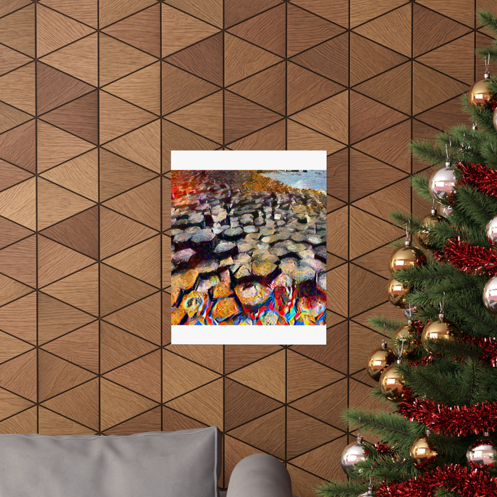 Giant's Causeway in Composition VII Style | Wassily Kandinsky Inspired Art