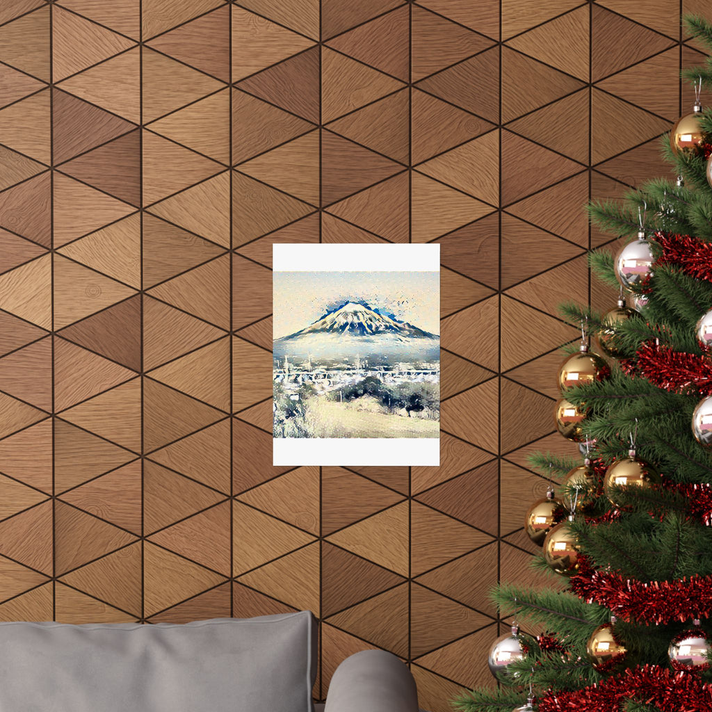 Mount Fuji in The Great Wave off Kanagawa Style | Katsushika Hokusai Inspired Art