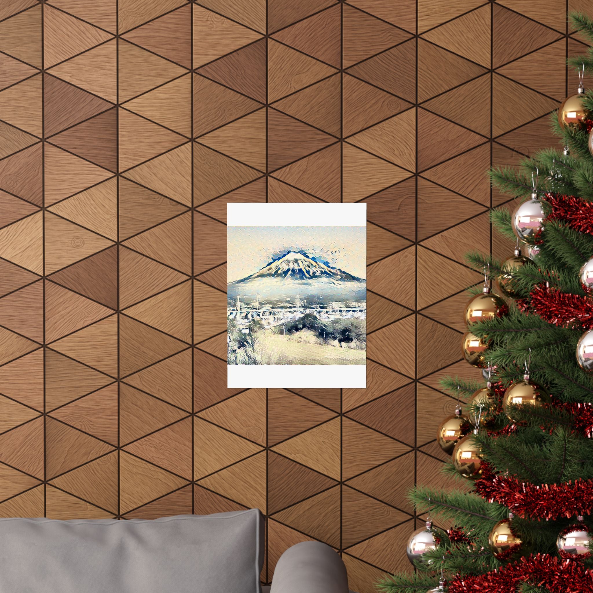 Mount Fuji in The Great Wave off Kanagawa Style | Katsushika Hokusai Inspired Art