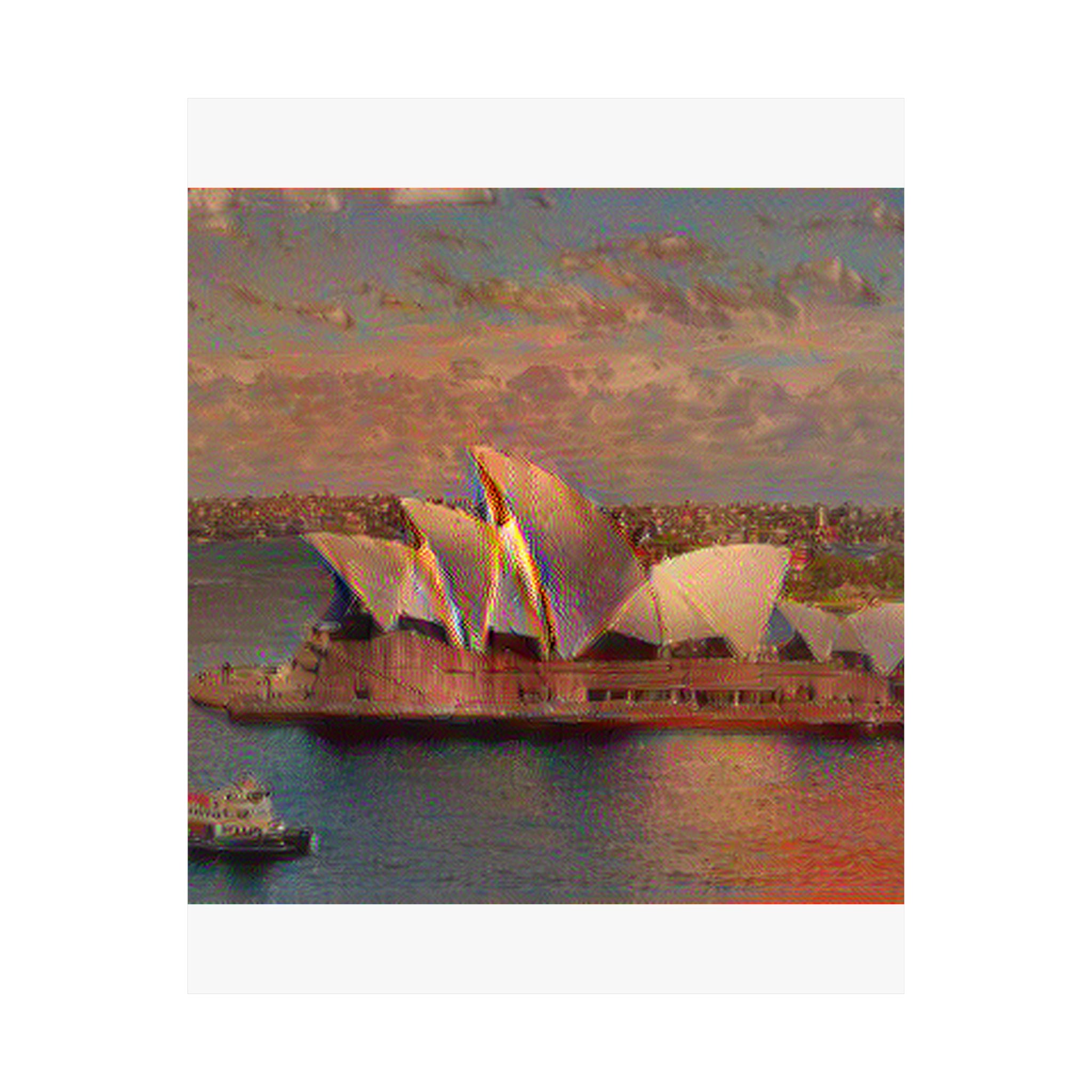 Sydney Opera in The Scream Style - Poster Print
