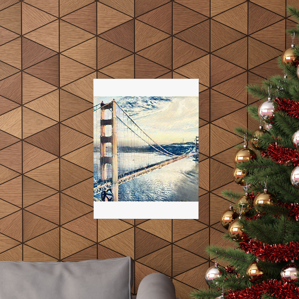 Golden Gate Bridge in The Great Wave off Kanagawa Style | Katsushika Hokusai Inspired Art