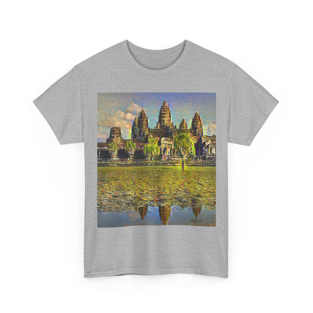 Angkor Wat in Cafe Terrace at Night Style | Vincent van Gogh Inspired Art