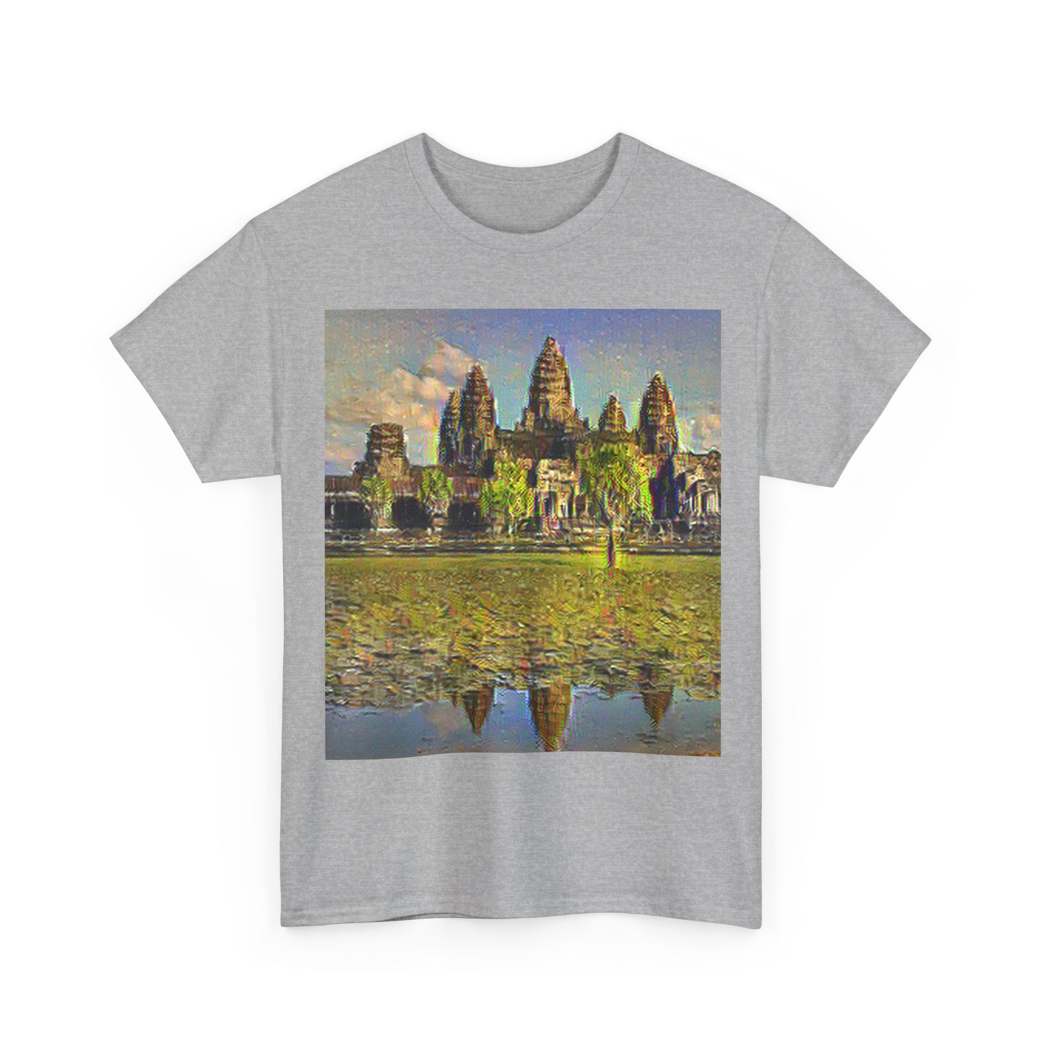 Angkor Wat in Cafe Terrace at Night Style | Vincent van Gogh Inspired Art