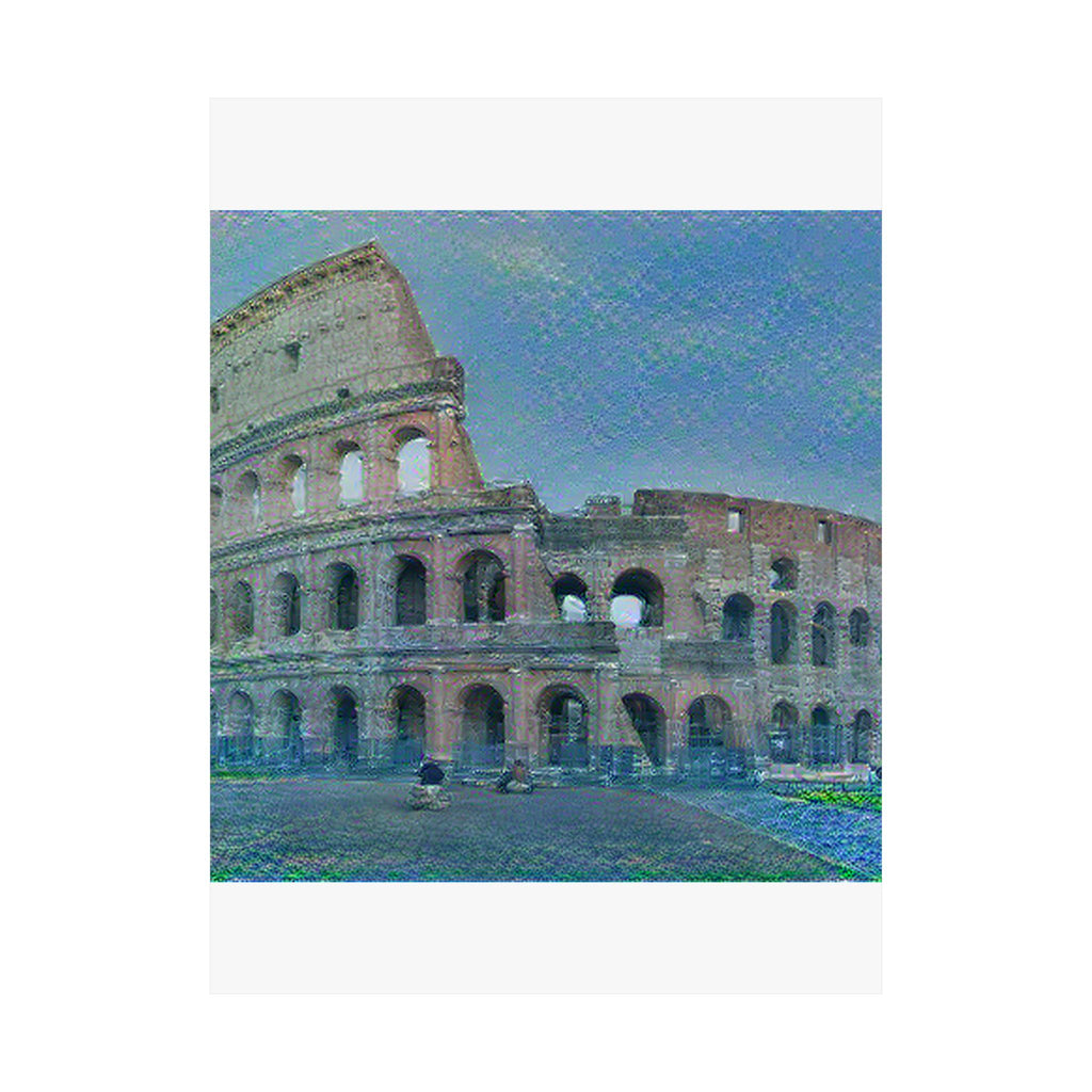 Colosseum in Water Lilies Style - Poster Print