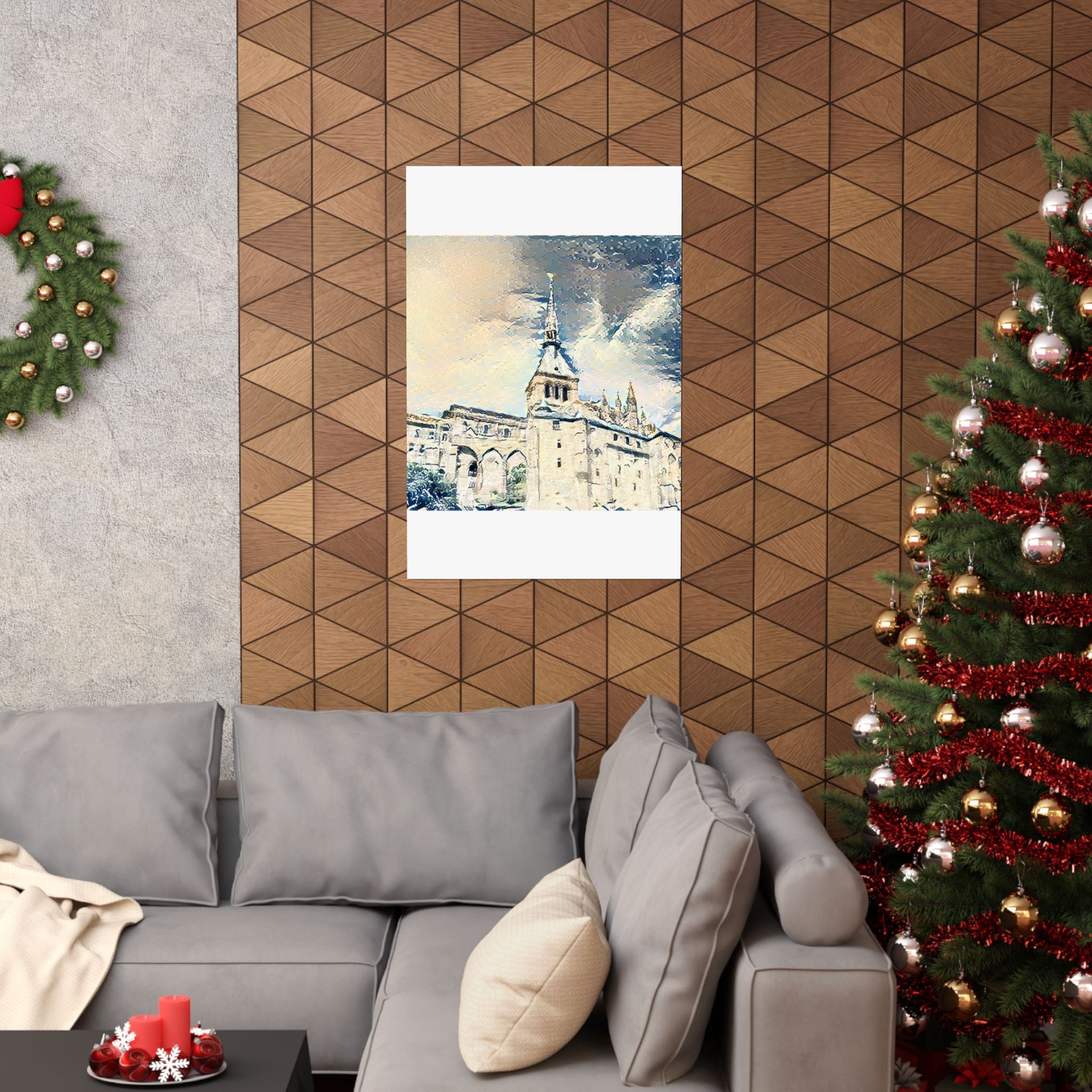 Mont Saint-Michel in The Great Wave off Kanagawa Style | Katsushika Hokusai Inspired Art