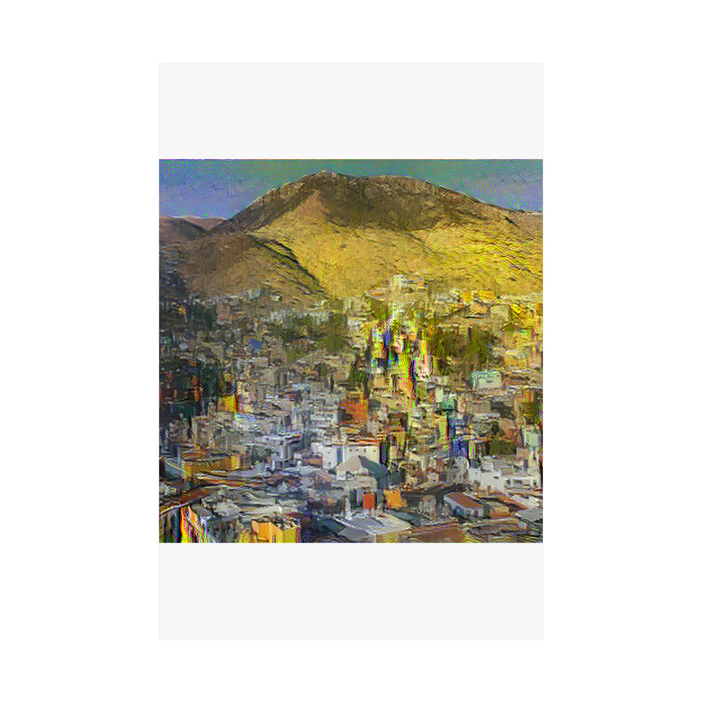 Guanajuato in Cafe Terrace at Night Style | Vincent van Gogh Inspired Art