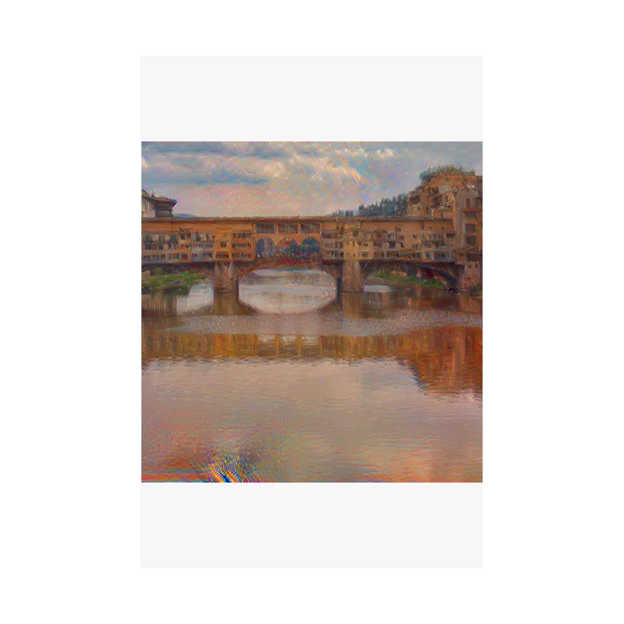 Ponte Vecchio in The Scream Style | Edvard Munch Inspired Art