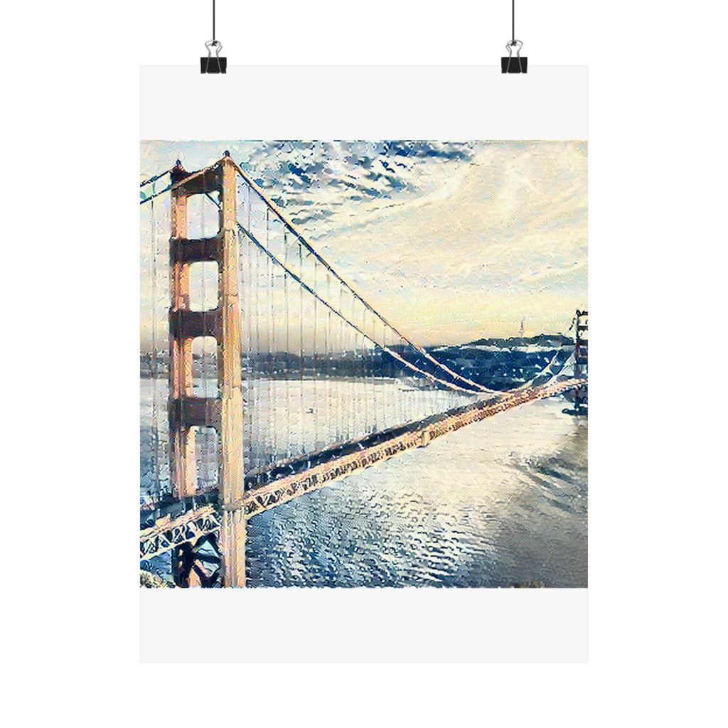 Golden Gate Bridge in The Great Wave off Kanagawa Style | Katsushika Hokusai Inspired Art