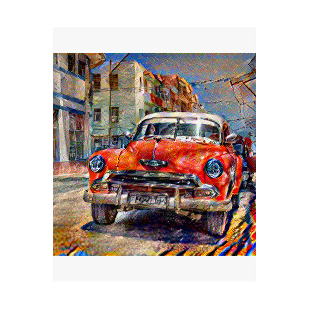 Old Havana in Composition VII Style | Wassily Kandinsky Inspired Art